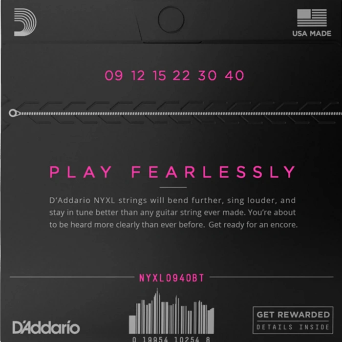 D'Addario NYXL0940BT NYXL Electric Balanced Tension Super Light 09-40