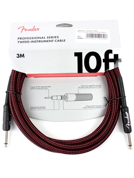 Кабель Fender Cable Professional Series 10' Red Tweed