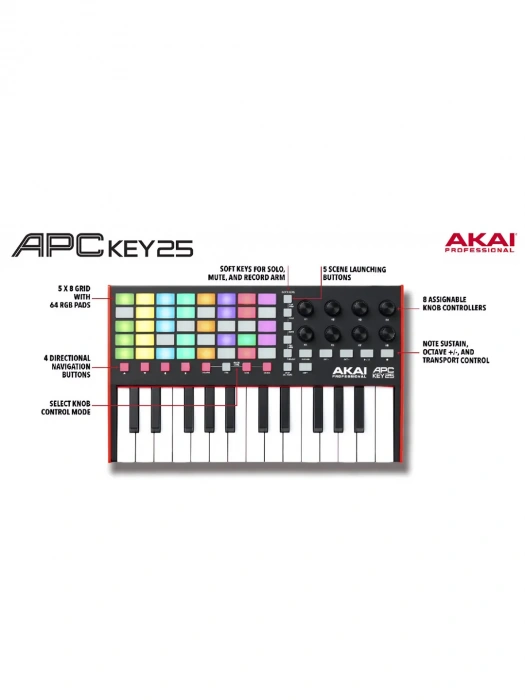 MIDI клавіатура MIDI клавіатура AKAI APC Key 25 II