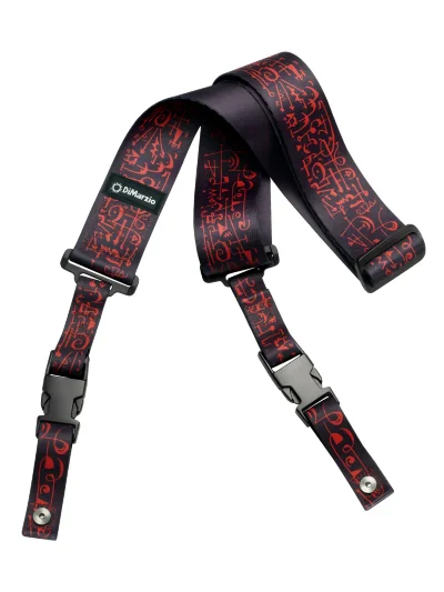 Ремінь для гітари Dimarzio DD2243 Steve Vai Cliplock Art Strap Black