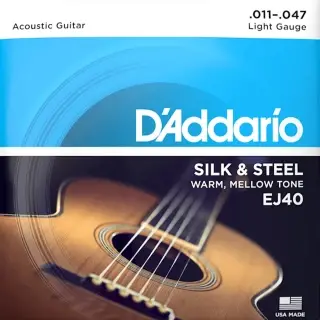 D'Addario EJ40 Silk & Steel Folk Regular Light 11-47