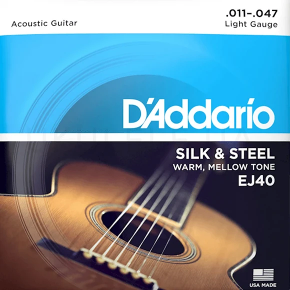 Струны D'Addario EJ40 Silk & Steel Folk Regular Light 11-47