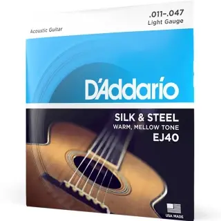 D'Addario EJ40 Silk & Steel Folk Regular Light 11-47