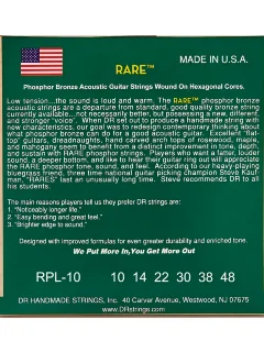 DR RPL-10 Rare Acoustic Phosphor Bronze Extra Light 10-48