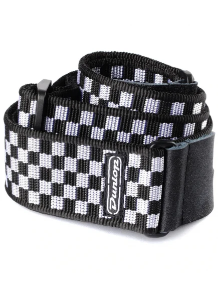 Ремень для гитари Dunlop D3831BK Classic Black/White Check Strap