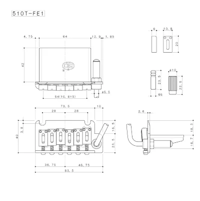 Тремоло Gotoh 510T-FE1 (B)