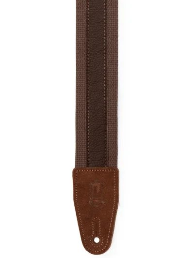 Ремінь для гітари Levy’s MC2CG-BRN-DBR Cotton Combo Series (Brown/Dark Brown)