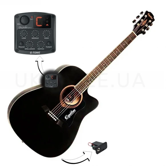 Електро-акустична гітара Equites EQ901CE BK 41