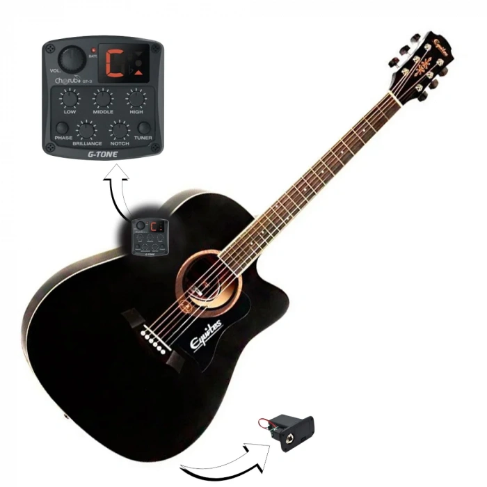 Електро-акустична гітара Електро-акустична гітара Equites EQ901CE BK 41