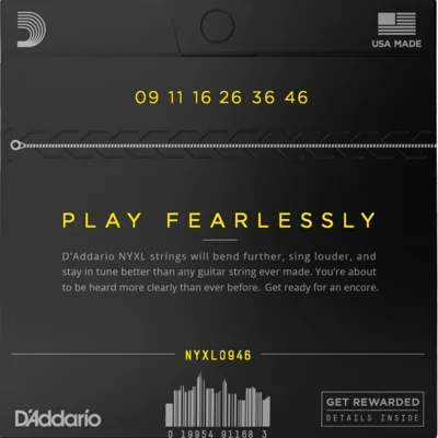 Струни D'Addario NYXL0946 NYXL Electric Super Light Top/Regular Bottom 09-46