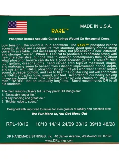 DR RPL-10/12 Rare Acoustic Phosphor Bronze 12 String 10-48