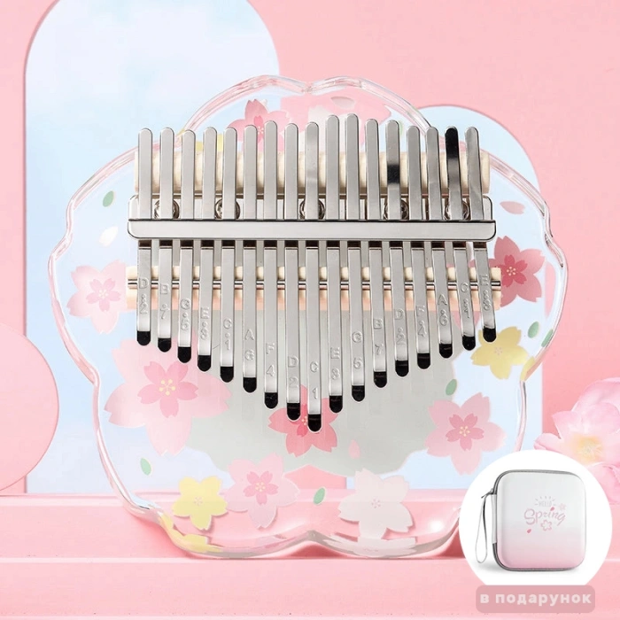 Калімба Калімба Hluru Huashu KHTG17 Transparent Green Sakura Acrylic