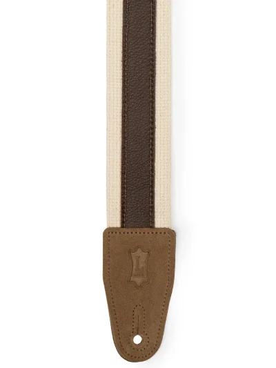 Ремінь для гітари Levy’s MC2CG-NAT-DBR Cotton Combo Series (Natural/Dark Brown)