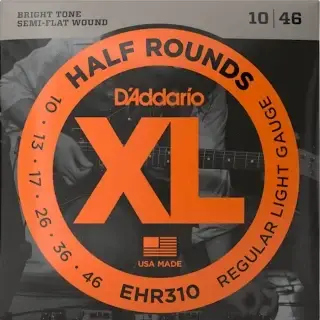 D'Addario EHR310 XL Half Rounds Regular Light 10-46