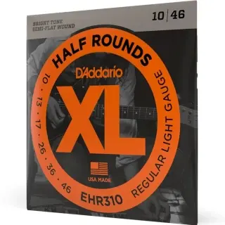 D'Addario EHR310 XL Half Rounds Regular Light 10-46