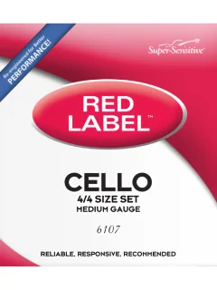 D'Addario 6108 4/4 Super Sensitive 6107 Red Label Cello String Set