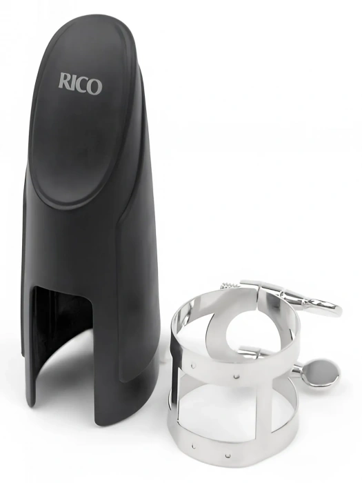 Лігатура Лігатура D'Addario RTS1N Rico Ligature & Cap for Tenor Sax Hard Rubber-Style Nickel-Plated