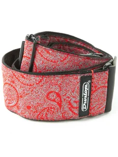 Dunlop D6711 Jacquard Paisley Red Strap