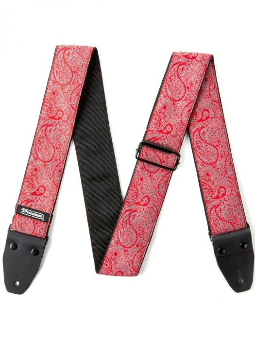 Dunlop D6711 Jacquard Paisley Red Strap