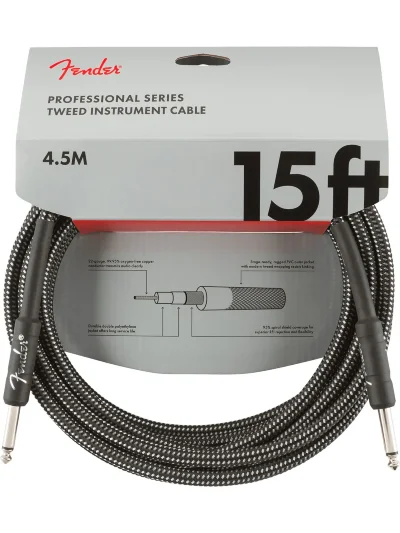 Інструментальний кабель Fender Cable Professional Series 15' Grey Tweed