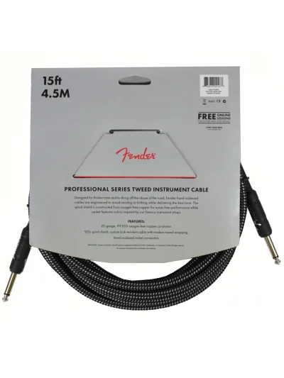 Інструментальний кабель Fender Cable Professional Series 15' Grey Tweed