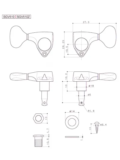 Кілки Gotoh SGV510Z-S5 C