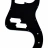 Paxphil M18 P-Bass Pickguard (Black)