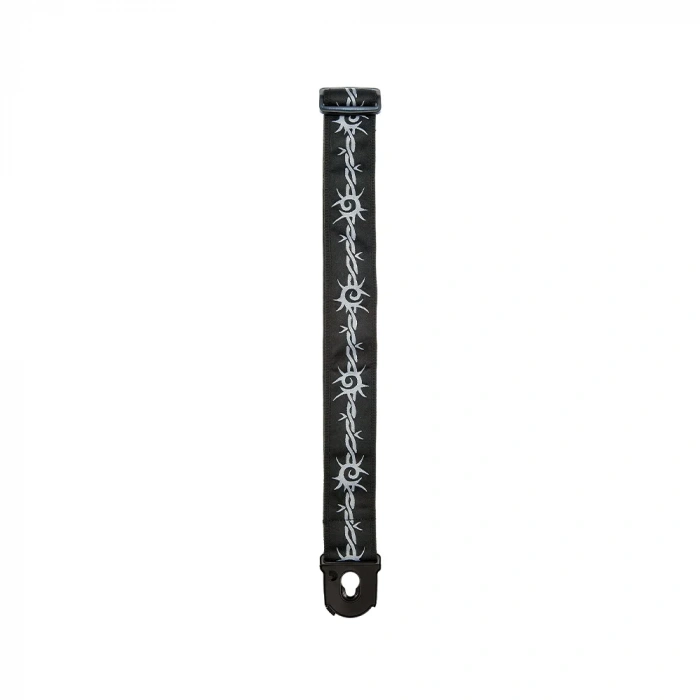 D'Addario 50PLA04 Planet Lock Guitar Strap (Barbed Wire)