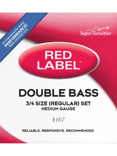 D'Addario 8107 3/4 Super Sensitive 8107 Red Label Double Bass String Set