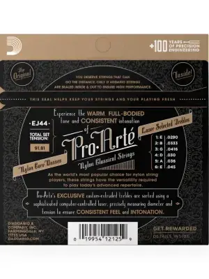 Струни D'Addario EJ44 Pro-Arte Extra Hard Tension