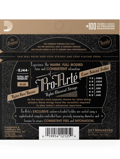 Струни D'Addario EJ44 Pro-Arte Extra Hard Tension