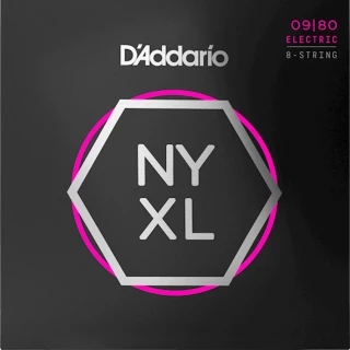 D'Addario NYXL0980 NYXL Electric Super Light 8-String 09-80