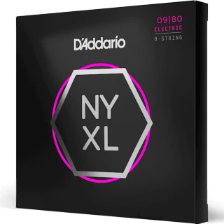 D'Addario NYXL0980 NYXL Electric Super Light 8-String 09-80
