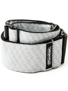 Dunlop D6712 Jacquard Cube Hatch Light Grey Strap