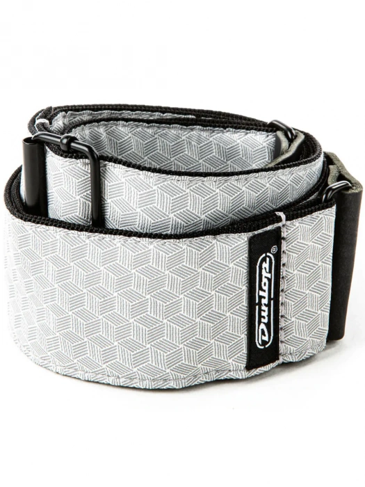 Ремінь для гітари Ремінь для гітари Dunlop D6712 Jacquard Cube Hatch Light Grey Strap