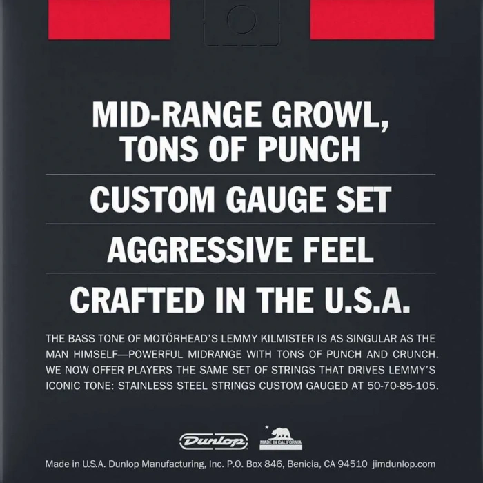 Струни Струни Dunlop LKS50105 Lemmy Kilmister Icon Signature Bass Strings 50-105