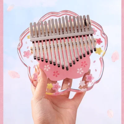 Калімба Hluru Huashu KHPF17 Transparent Pink Sakura Acrylic
