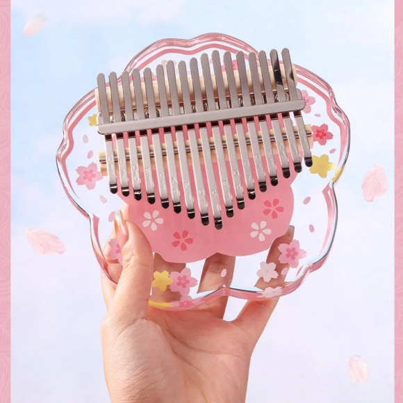 Калімба Hluru Huashu KHPF17 Transparent Pink Sakura Acrylic