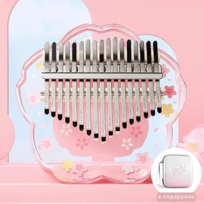 Калімба Hluru Huashu KHPF17 Transparent Pink Sakura Acrylic