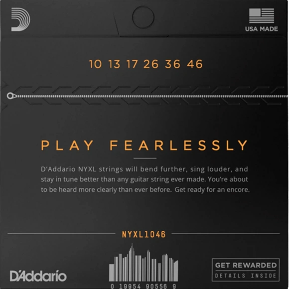Струны D'Addario NYXL1046 NYXL Electric Regular Light 10-46 Струны D'Addario NYXL1046 NYXL Electric Regular Light 10-46