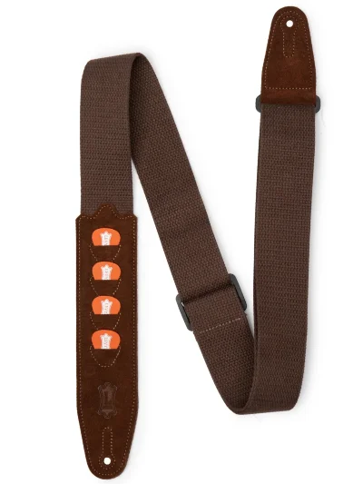 Ремінь для гітари Levy’s MC2PH-BRN PickPocket Cotton Series (Brown)