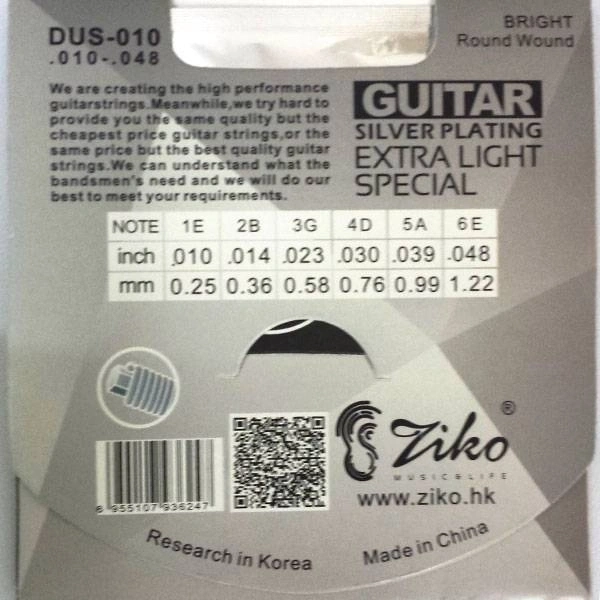 Ziko DUS-010 Silver Wound 10-48