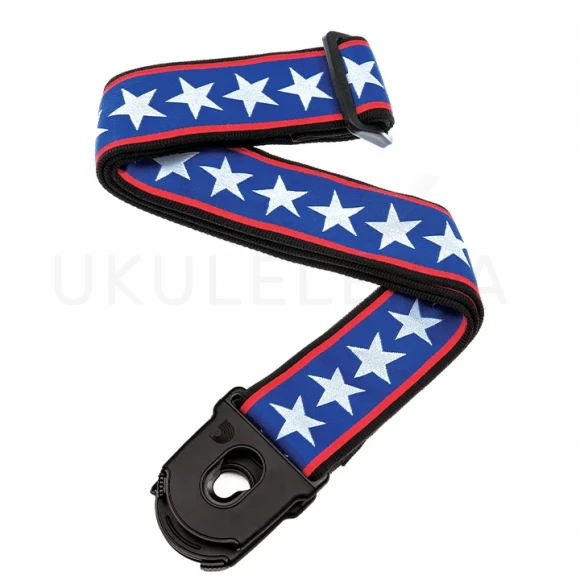 Ремень для гитари D'Addario 50PLA10 Planet Lock Guitar Strap (Stars & Stripes)