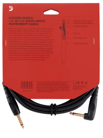 Інструментальний кабель D'Addario PW-GRA-10 Custom Series Instrument Cable (3m)