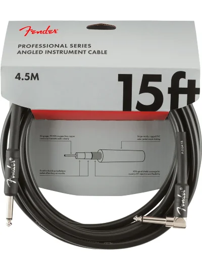 Інструментальний кабель Fender Cable Professional Series 18.6' Angled Black