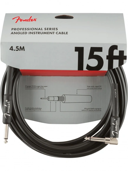 Кабель Fender Cable Professional Series 18.6' Angled Black