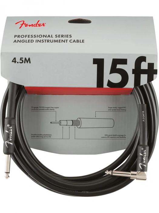 Кабель Кабель Fender Cable Professional Series 18.6' Angled Black