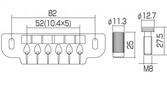 Бридж-тейл Gotoh 510UB (C) Бридж-тейл Gotoh 510UB (C)