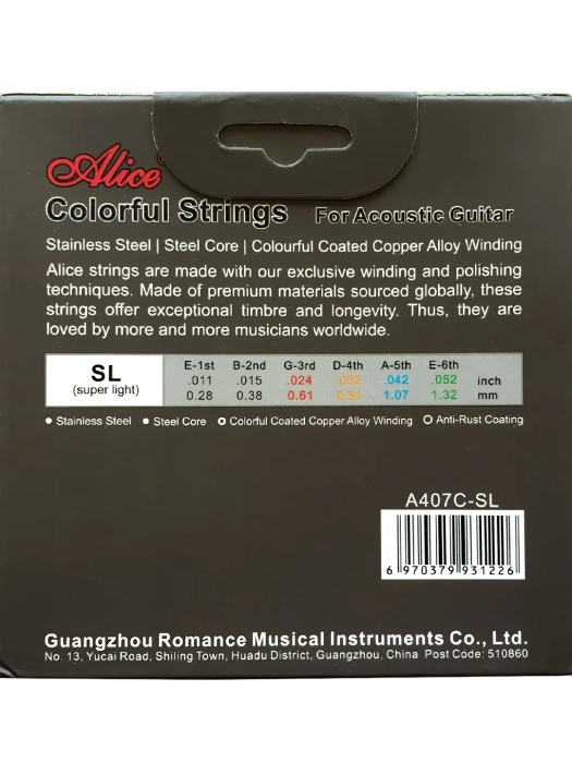 Струни Струни Alice A407C SL 11-52