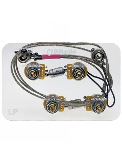 Dimarzio GW2101 Les Paul Wiring Harness With Straight Toggle Switch and 500K Long Shaft Pots